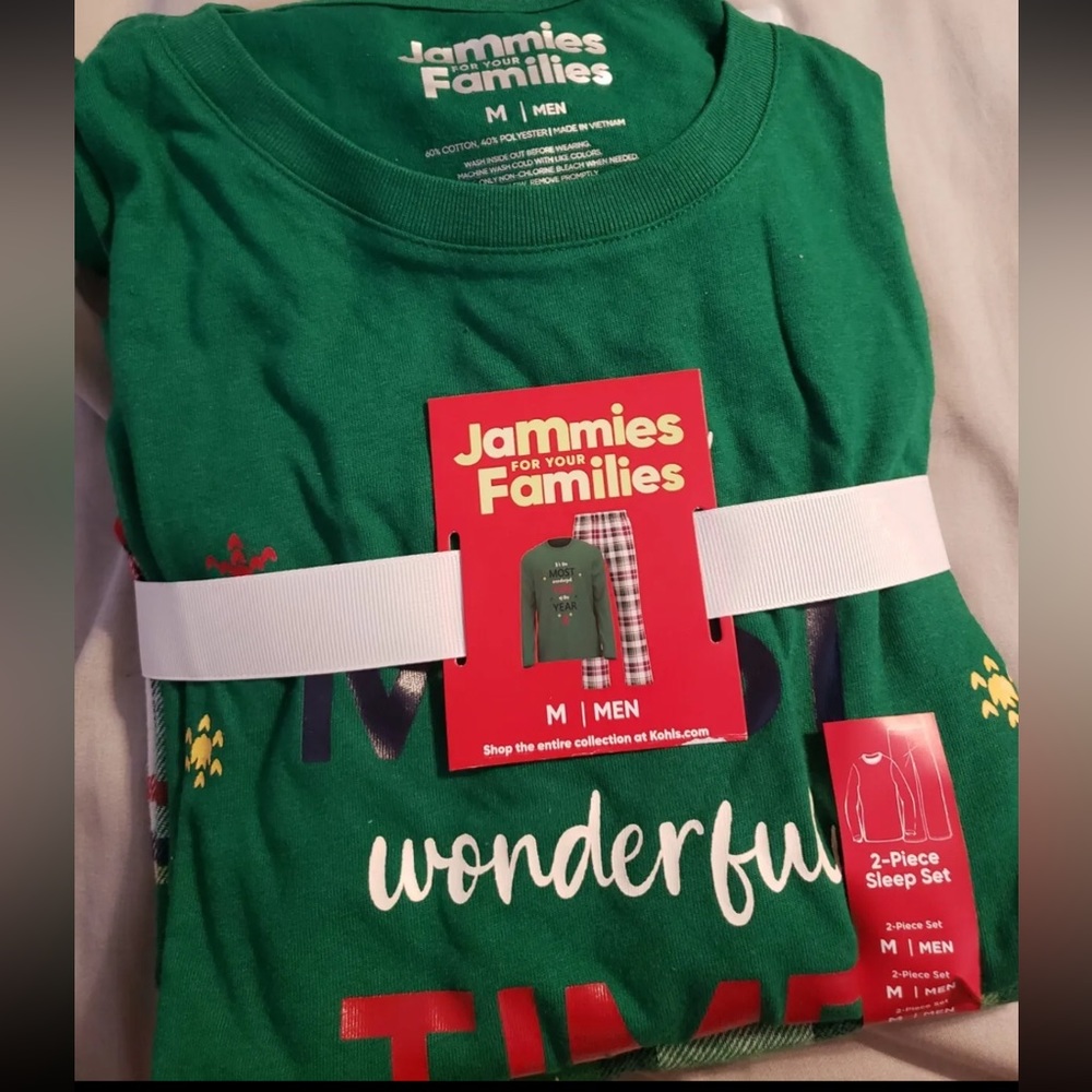 Jammies For Your Families Plaid Long Sleeve Christmas Pajama Set Size Large
